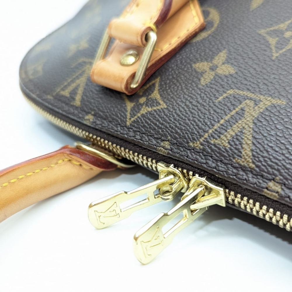 Louis Vuitton Monogram Canvas Satchel with Tan Leather Handles - Picture 12 of 13